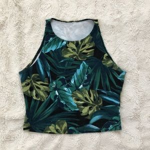 American Apparel High Neck Crop Top